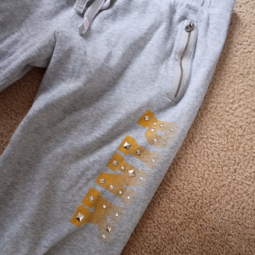 Vintage Pink Victoria Secret Cropped Sweat pants Logo Rare 2010 - Picture 2 of 10
